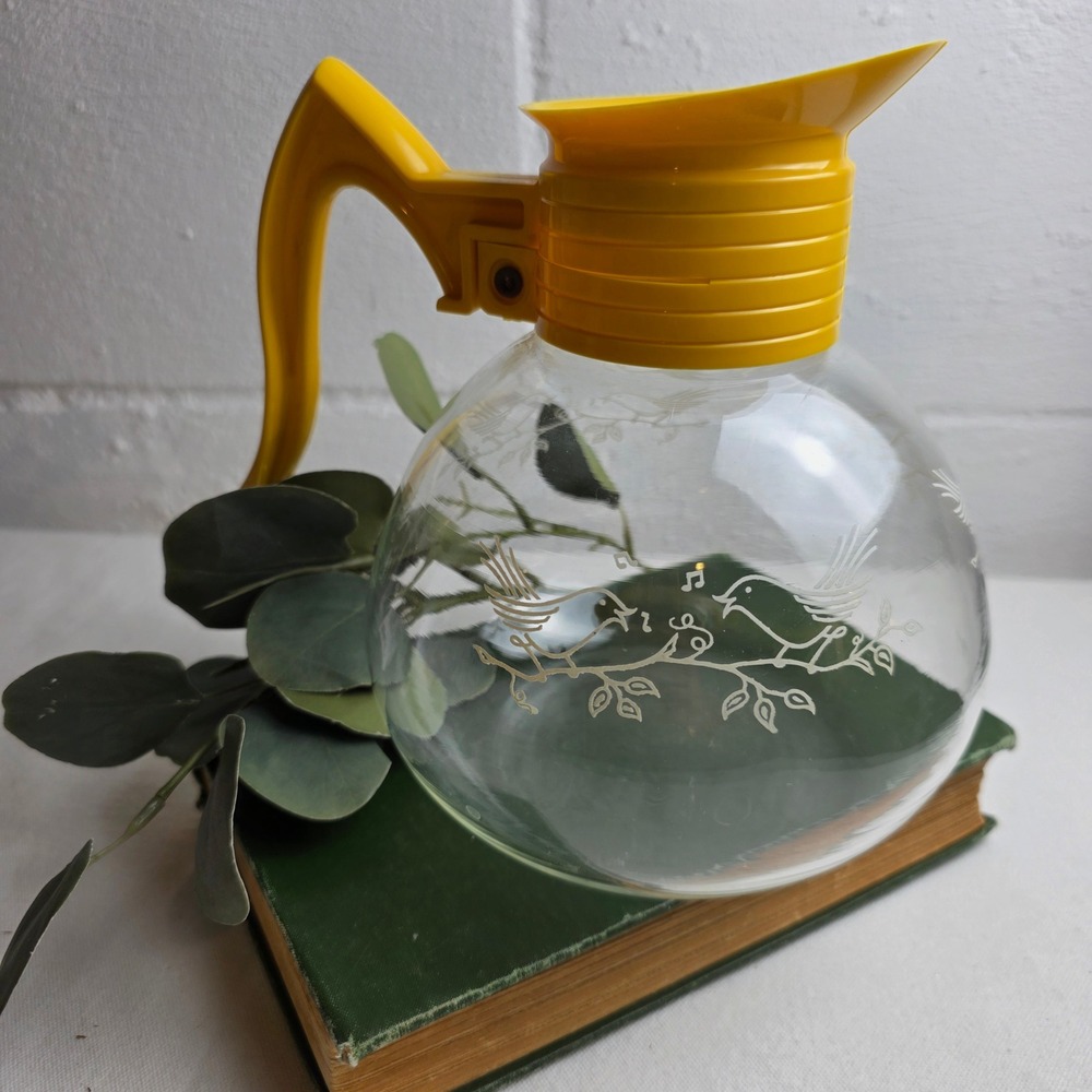 Vintage 70s Yellow Cory Tweetie Whistling Coffee Carafe NO LID